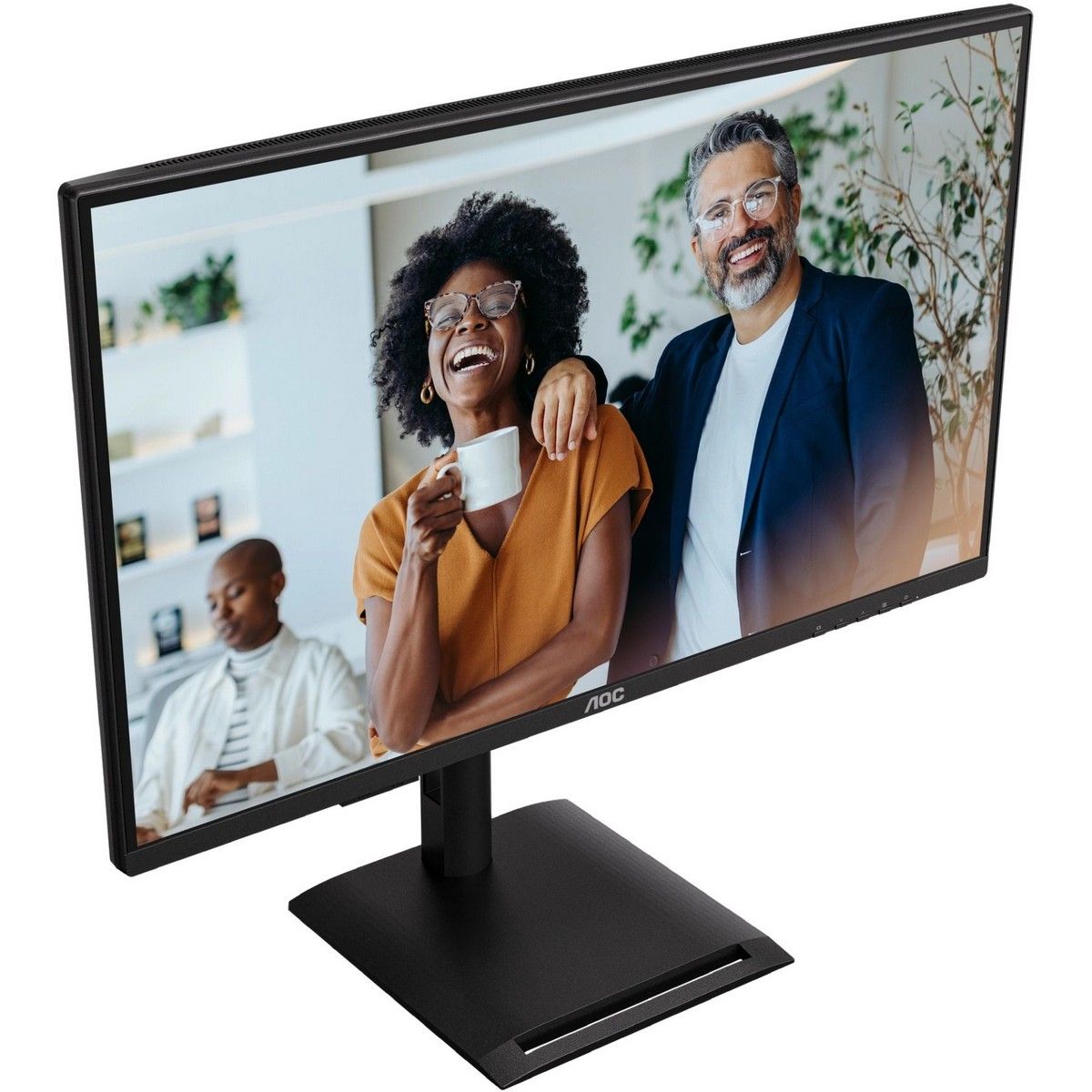 Монитор 27" AOC 2560x1440 WLED 16:9 IPS 350cd, 1500:1, 50M:1, 4ms, 178°/178°, HDMI, DP, USB hub: 4*U