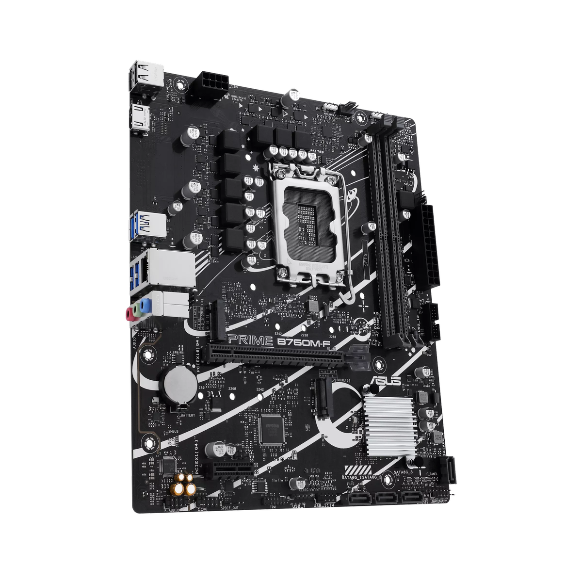 Материнская плата ASUS PRIME B760M-F, LGA1700, B760, 2*DDR5, 4*SATA, 2*M.2, 4*USB 3.2, 2*USB 2.0, 1*
