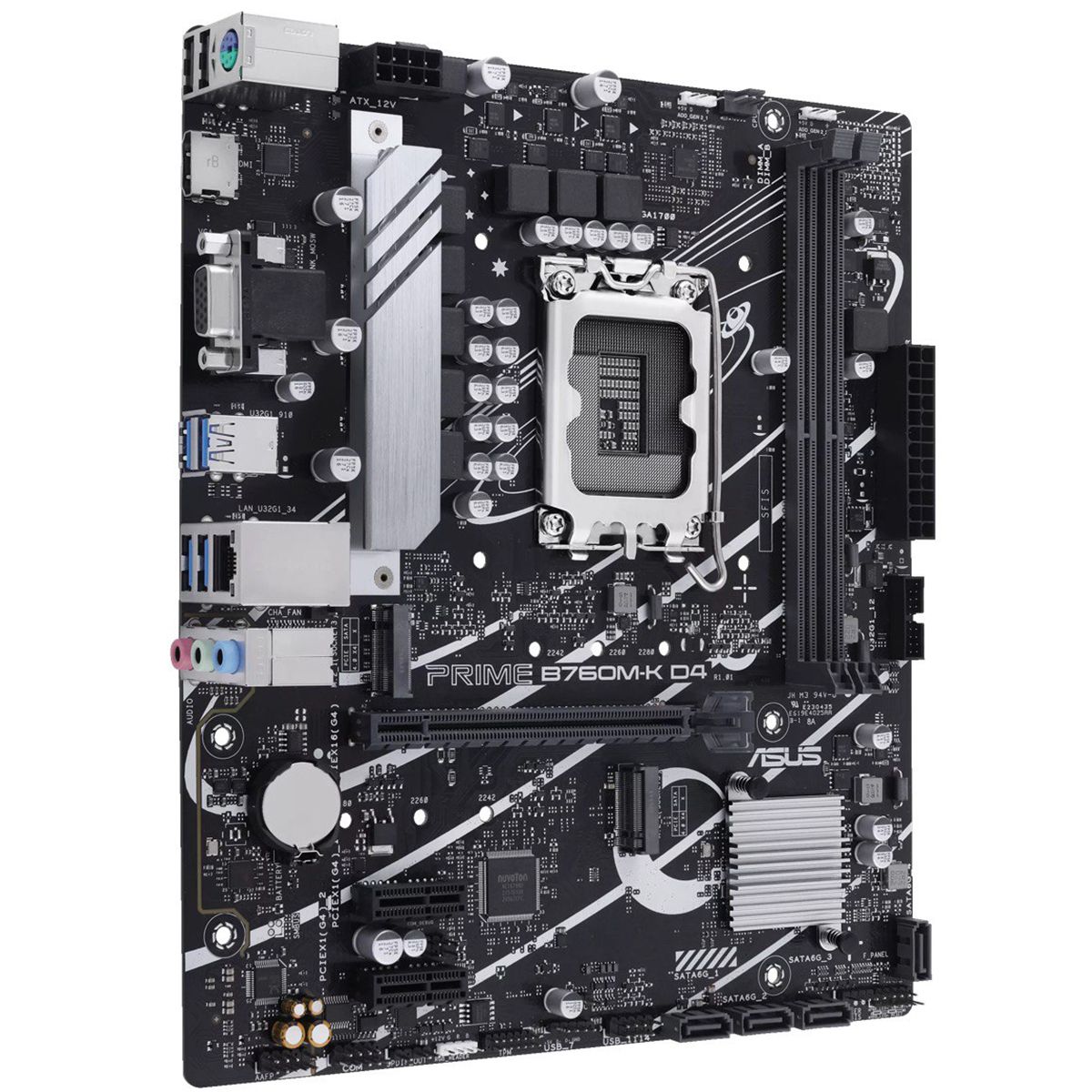 Материнская плата Asus PRIME B760M-K D4 Soc-1700 Intel B760 2xDDR4 mATX AC`97 8ch(7.1) GbLAN RAID+VG
