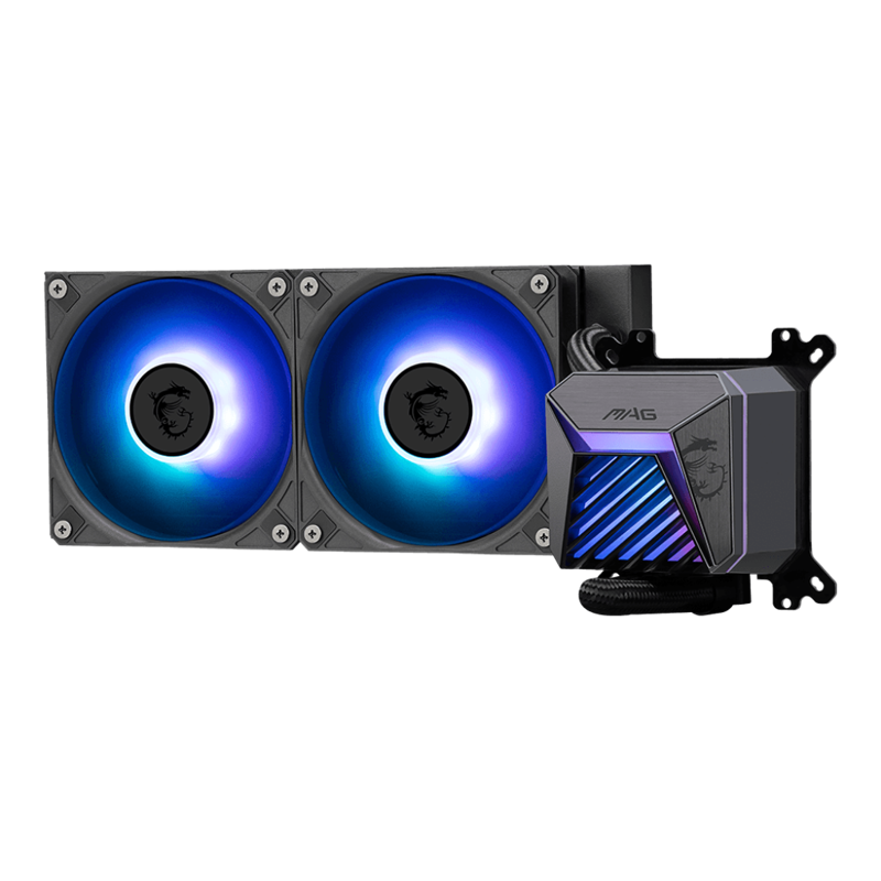 Жидкостная система охлаждения MSI MAG CORELIQUID A15 240 2x ARGB Fan, ARGB Block