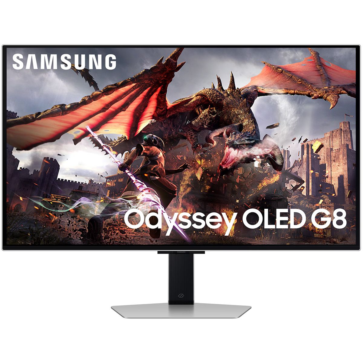 Монитор Samsung 32" Odyssey OLED G8 LS32DG800SIXCI серебристый OLED LED 16:9 HDMI M/M TV матовая HAS