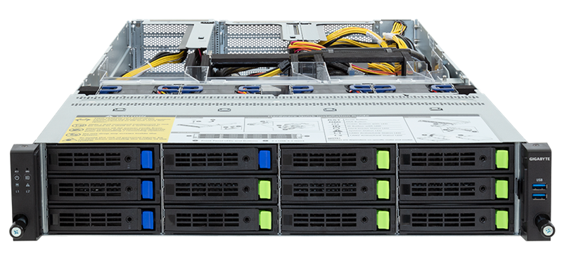 Шасси серверное Gigabyte Server Platform R283-ZF0 Rev. 3x / 2U / 2xAMD (9004/9005) / 2xHS / 24xDIMM 