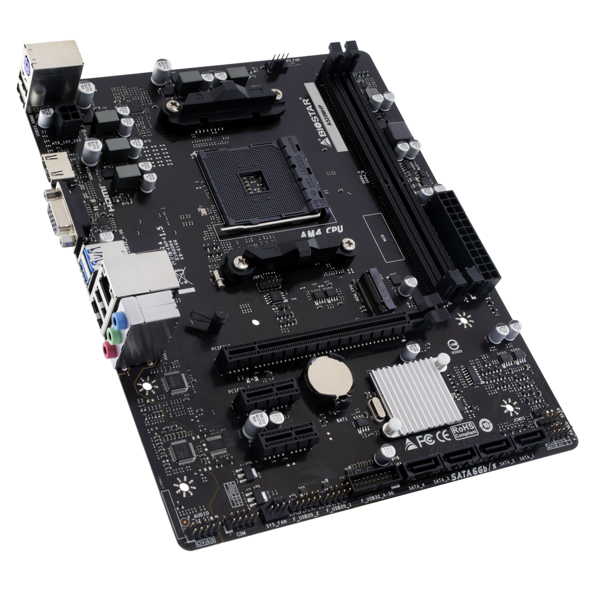 Материнская плата Biostar A520MHP Soc-AM4 AMD A520 2xDDR4 mATX AC`97 8ch(7.1) GbLAN RAID+VGA+HDMI