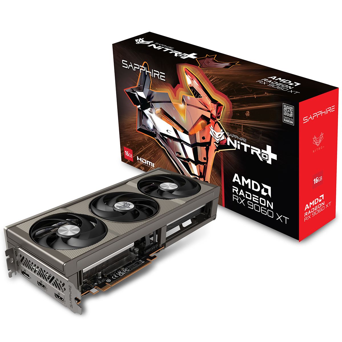 Видеокарта Sapphire PCI-E 5.0 11350-01-20G NITRO+AMD RADEON RX 9060 XT GAMING OC 16GB DUAL AMD Radeo