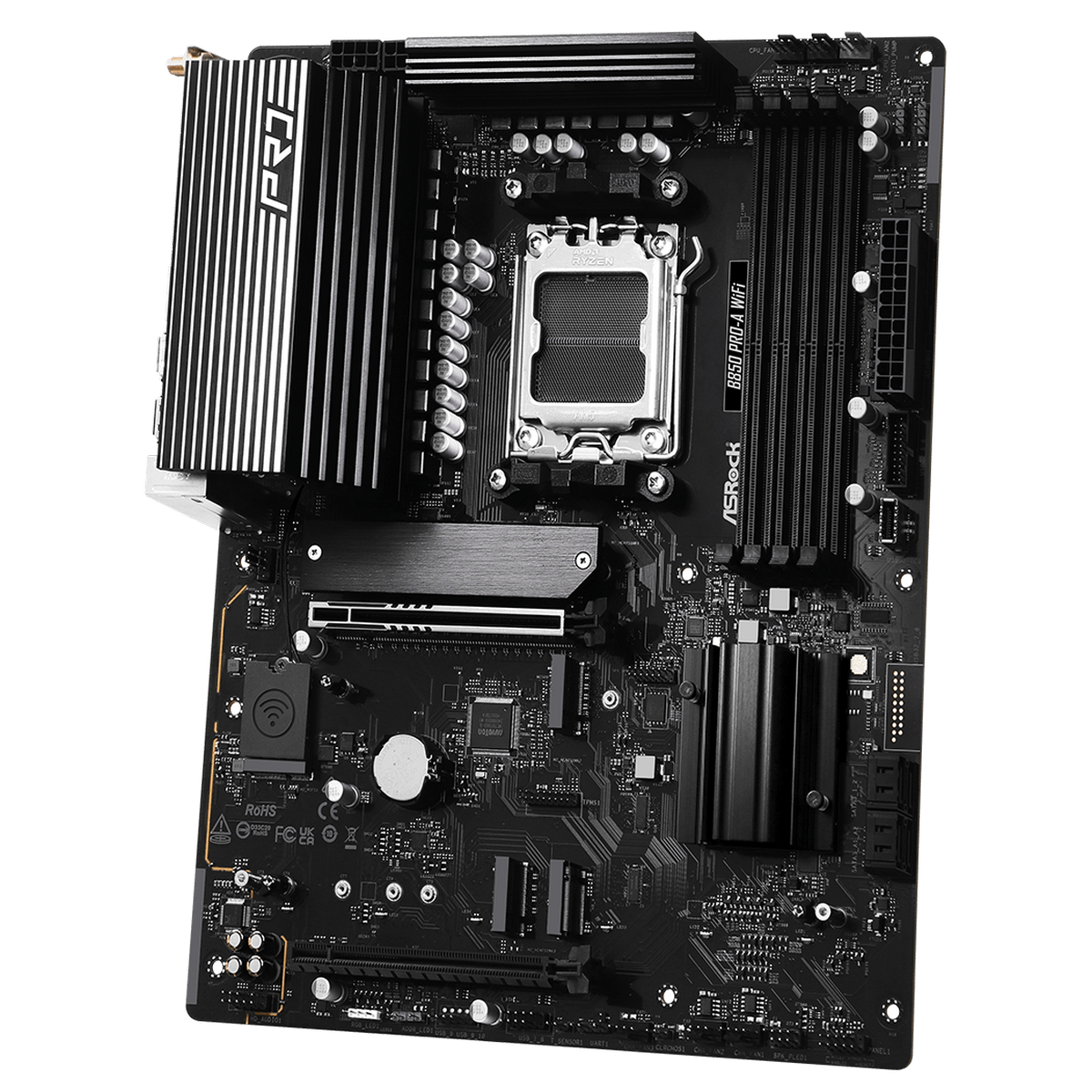 Материнская плата Asrock B850 PRO-A WIFI Socket AM5 AMD B850 4xDDR5 ATX AC`97 8ch(7.1) 2.5Gg RAID+HD