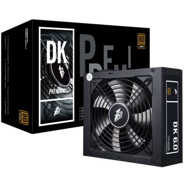 1STPLAYER Блок питания DK PREMIUM 600W / ATX 2.4, APFC, 80 PLUS BRONZE, 120mm fan / PS-600AX