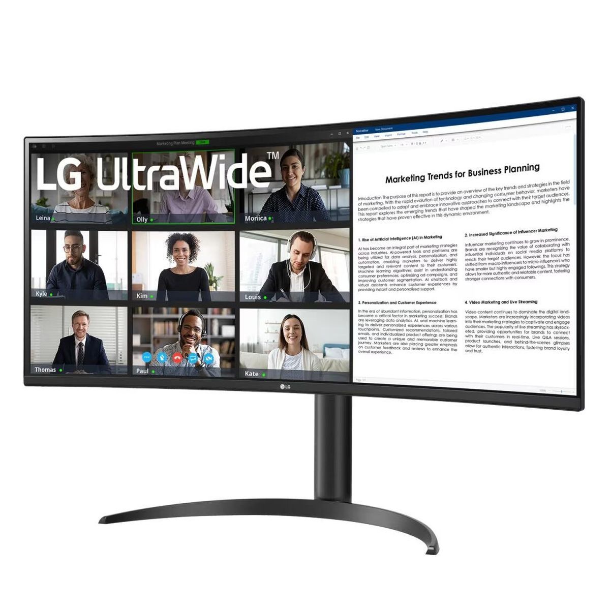 Монитор LG 34" UltraWide 34WR55QK-B черный VA LED 21:9 HDMI матовая HAS 300cd 178гр/178гр 3440x1440 