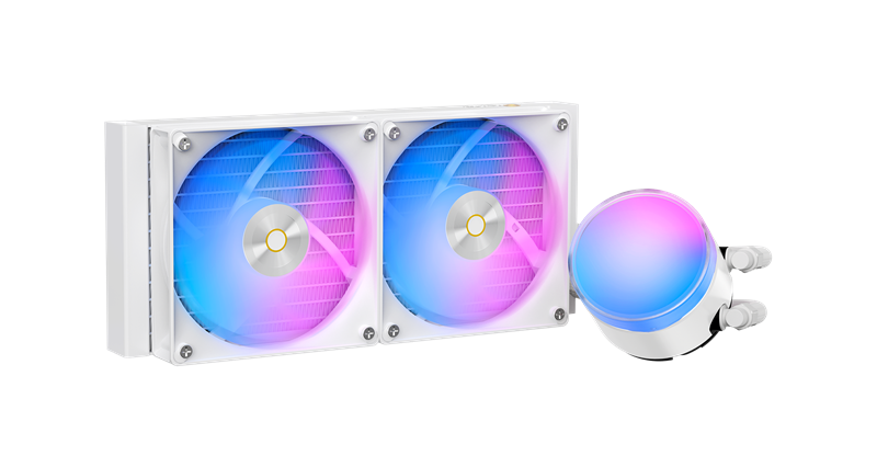 Система водяного охлаждения OCYPUS Delta L24 WH ARGB V2 240mm ARGB Pump,2x120mm ARGB fans LGA115X/12