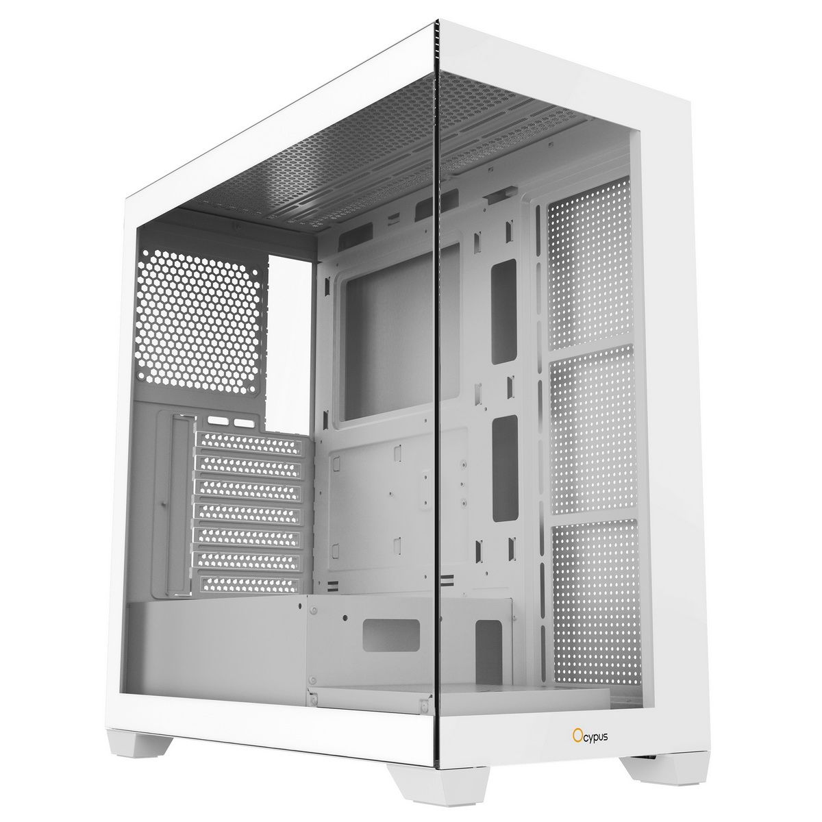 Корпус для ПК Case Ocypus Gamma C72 WH ATX / win / white / no PSU / Tempered Glass