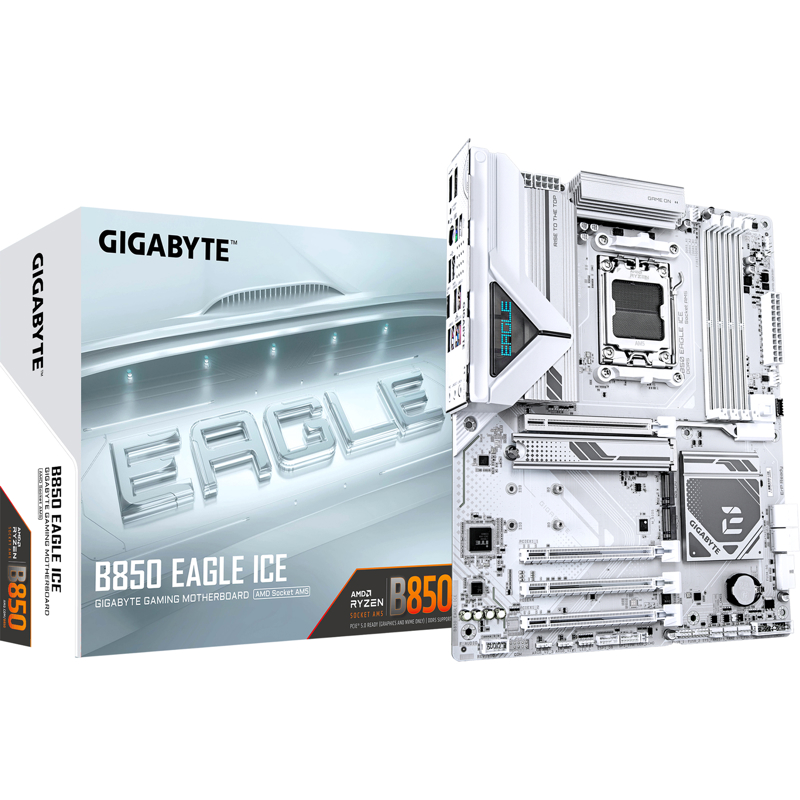 Материнская плата Gigabyte B850 EAGLE ICE Socket AM5 AMD B850 ATX AC`97 8ch(7.1) 2.5Gg RAID+HDMI+DP