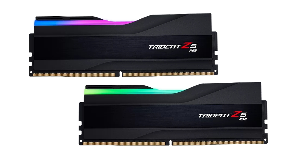 Модуль памяти DDR5 G.SKILL TRIDENT Z5 RGB 64GB (2x32GB) 6400MHz CL32 (32-39-39-102) 1.4V / F5-6400J3239G32GX2-TZ5RK / Black