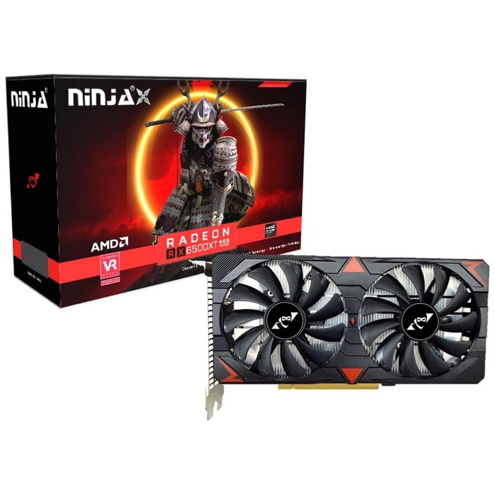 Видеокарта Ninja RX6500XT 4GB GDDR6 64bit 3xDP HDMI 2FAN RTL