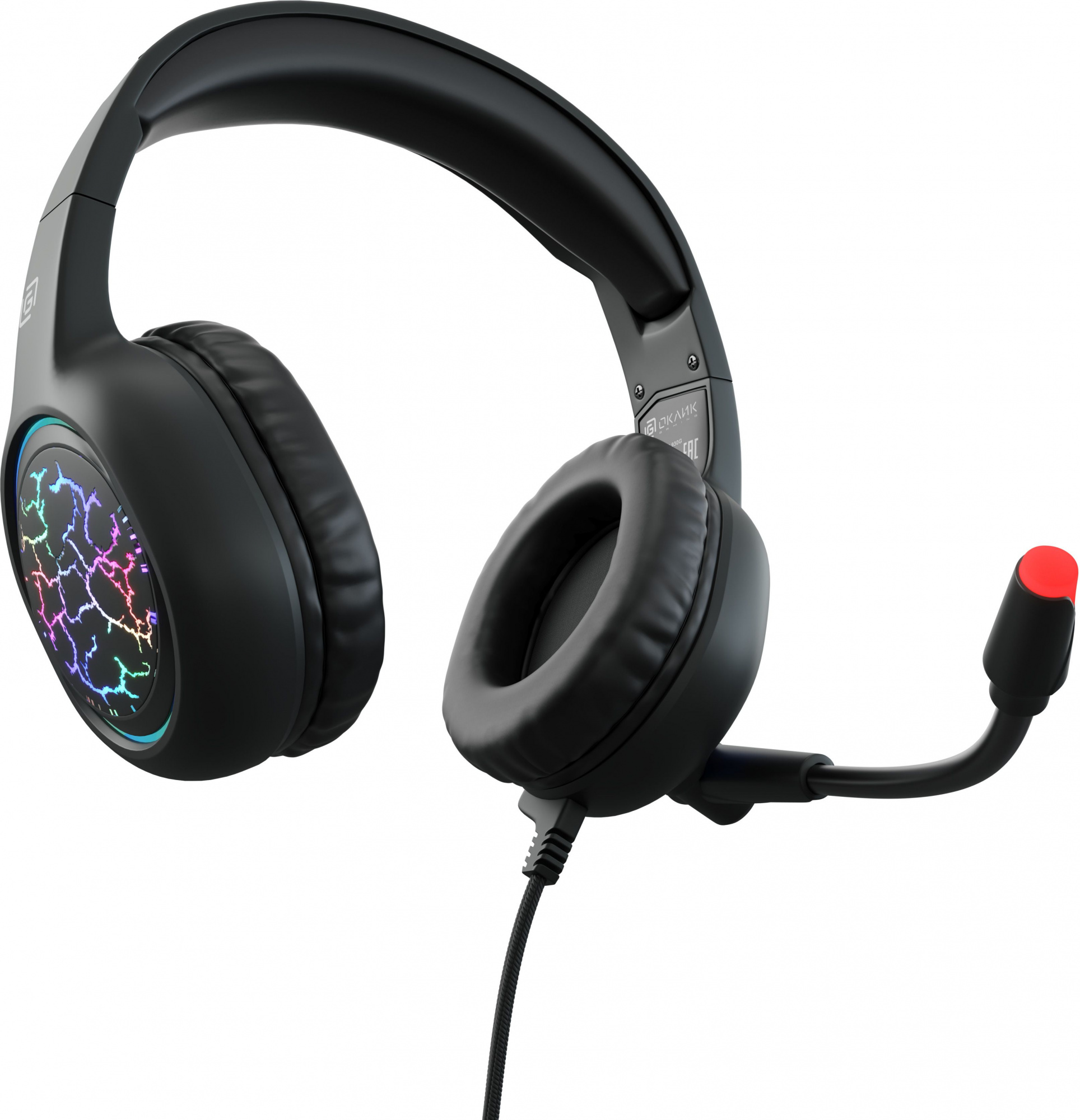 Наушники с микрофоном Оклик HS-L930G SNORTER черный 2.1м мониторные USB оголовье (1192375)