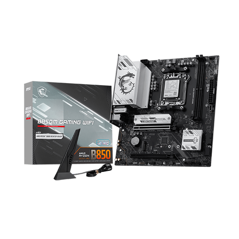 Материнская плата MSI B850M GAMING WIFI Socket AM5 AMD B850 2xDDR5 mATX AC`97 8ch(7.1) 2.5Gg RAID+HD