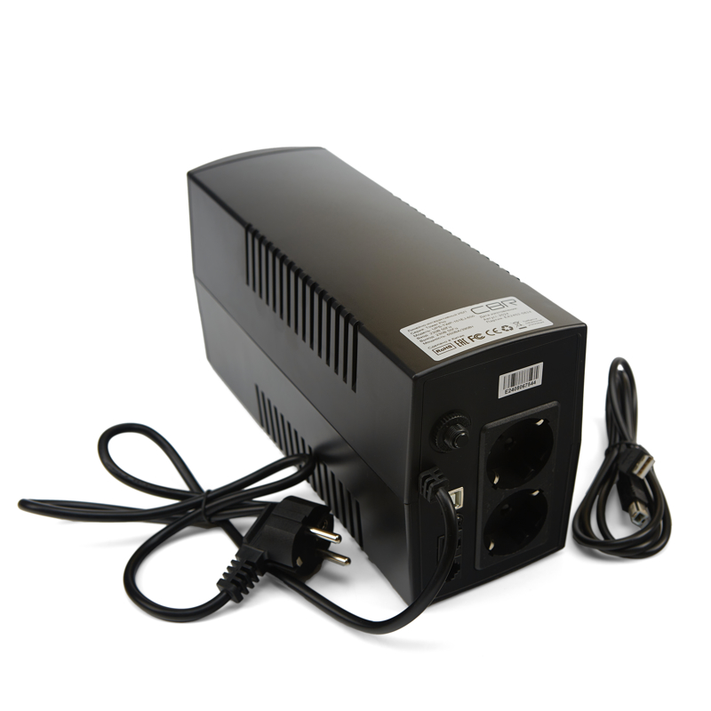 ИБП CBR [UPS-TWP-101EJ-850] 850VA/510W, Schuko CEE 7 x2 outlets, LED, USB Type-B, RJ11/45 AVR, SEC, 