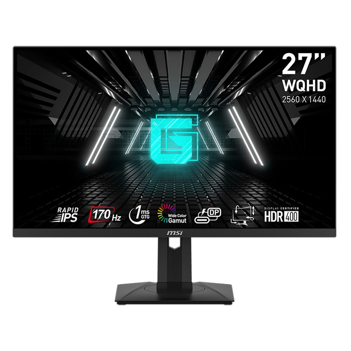 Монитор MSI G274QPF E2 27" Black (Rapid IPS, 2560x1440, HDMI+HDMI+DP+Type C, 1 ms, 178°/178°, 4