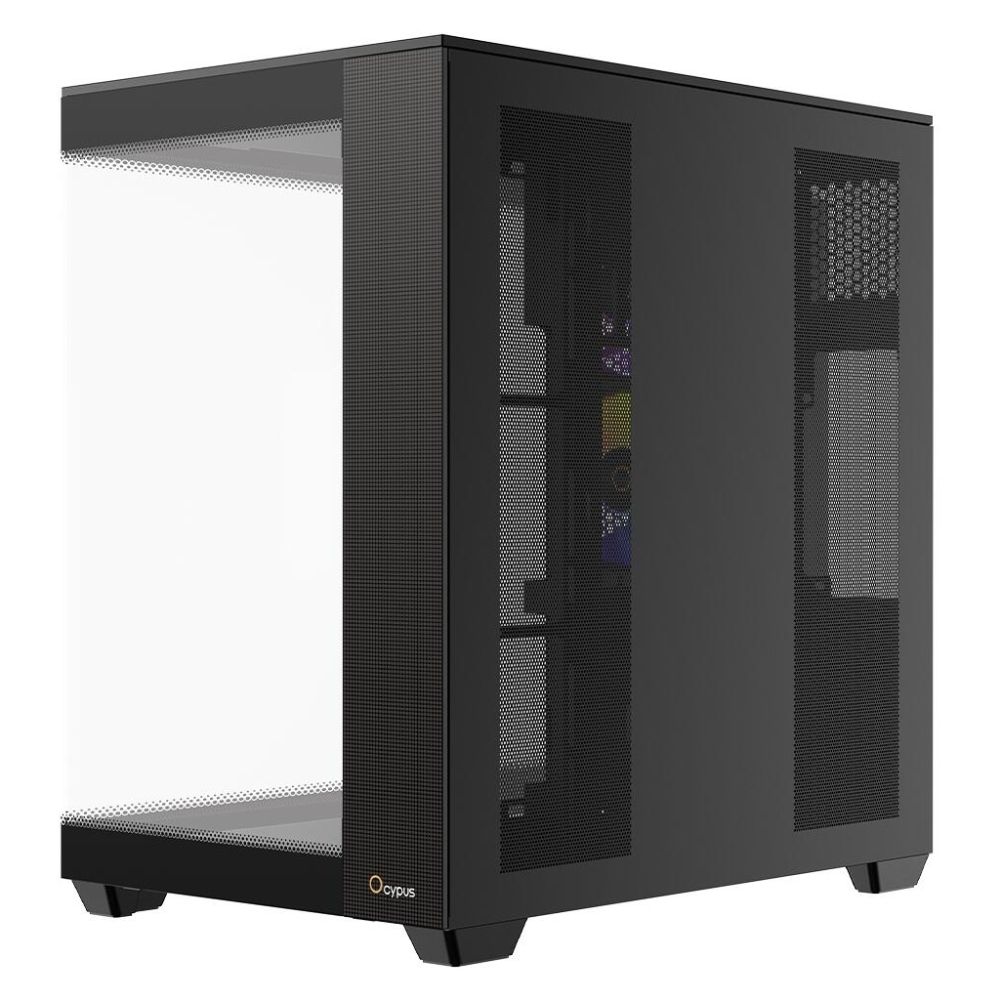Корпус Ocypus Delta C74 BK ARGB, Midi-Tower, TG, 2x120mm ARGB, 2xUSB-A 3.0 + 1xUSB-C 3.1, ATX, mATX,