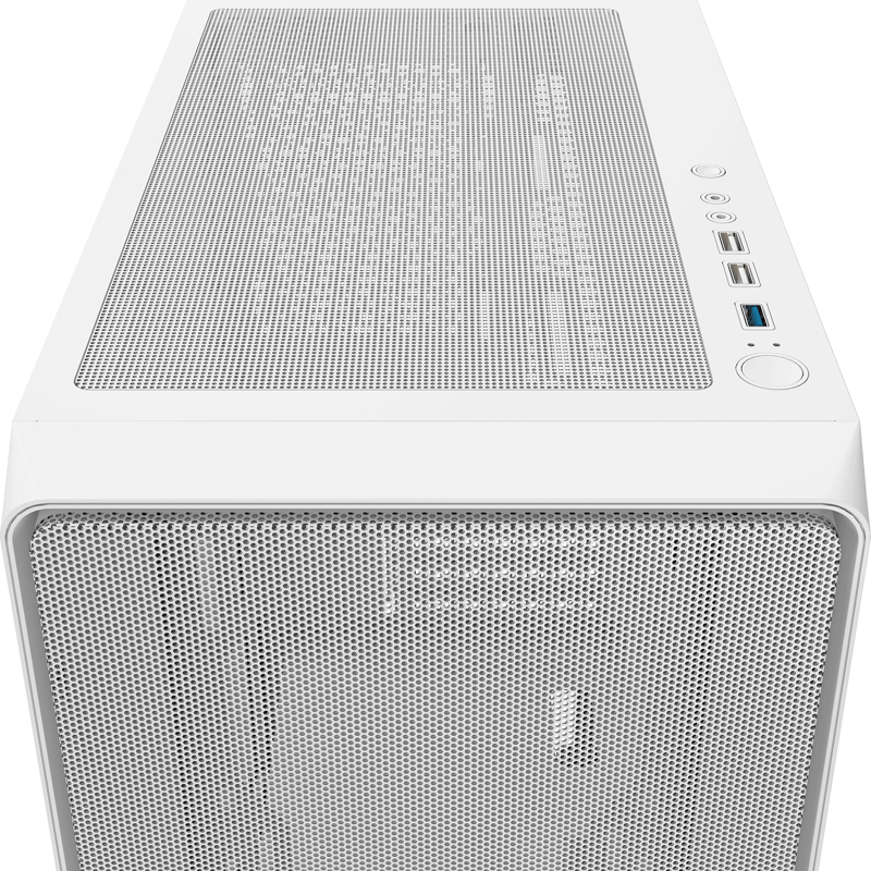 Корпус Ocypus Gamma C60 WH, Midi-Tower, TG, no fans, 1xUSB-A 3.0 + 2xUSB 2.0, ATX, mATX, mITX White