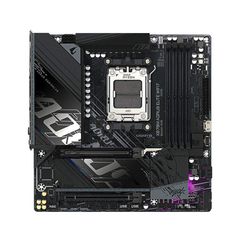 Материнская плата Gigabyte X870M A ELITE WF7 Socket AM5 AMD X870 4xDDR5 mATX AC`97 8ch(7.1) 2.5Gg RA