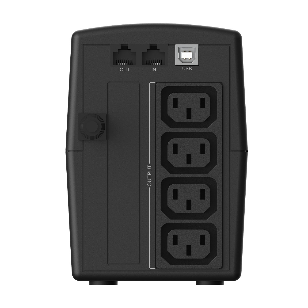 ИБП CBR [QTM-650T-4I-LCUC] Line Interactive  650VA/360W 7Ah12V 4 x С13, HID-USB, RJ45/11