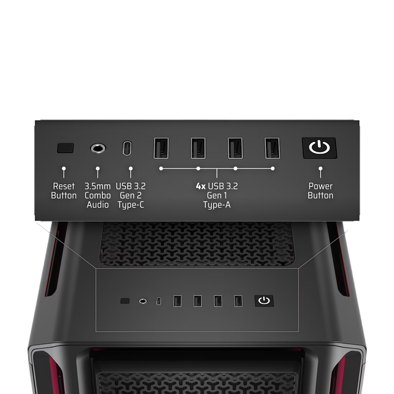 Корпус Corsair iCUE LINK 5000T LX RGB, Midi-Tower, TG, 3x120mm RGB, 4xUSB-A 3.2, 1xUSB 3.2 Type-C, E