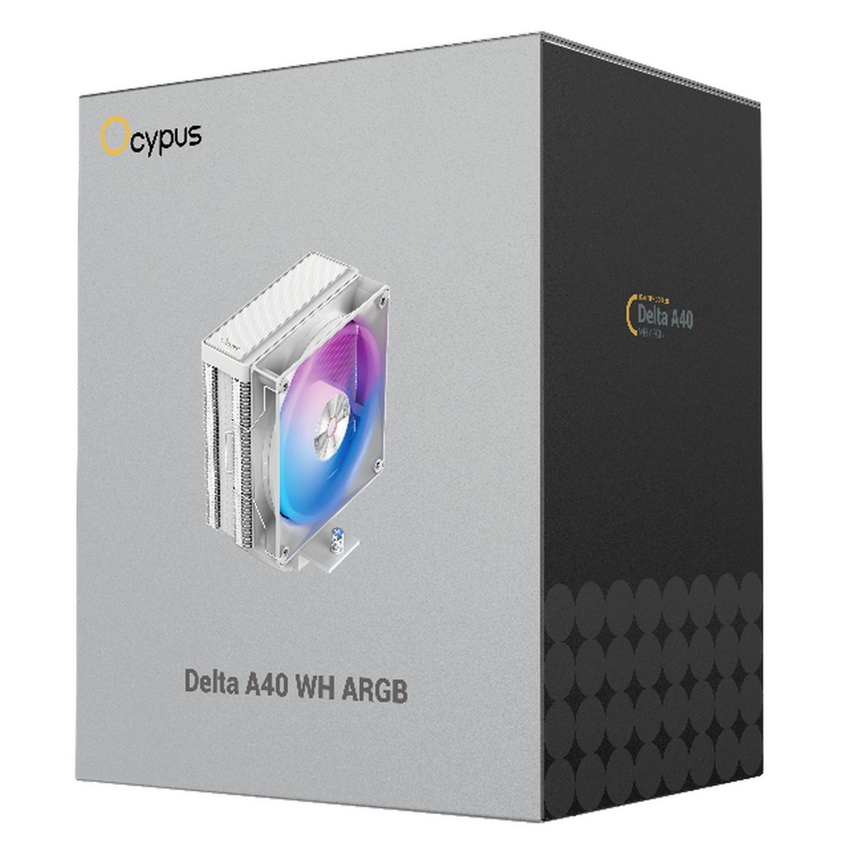 Кулер для процессора Ocypus Delta A40 WH ARGB, 120mm ARGB FAN, Top Panel, 4 HEAT PIPES, 4-PIN PWM, 5