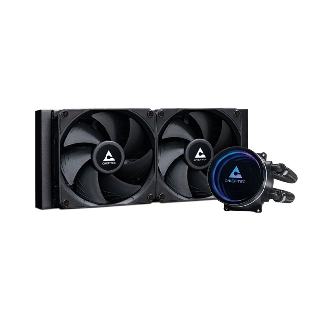 Комплект водяного охлаждения Chieftec ICEBERG 240 Dark CLC-240-BLK LGA1700/1200/115X/AM5/AM4 (8шт./кор, TDP 250W, ARGB PUMP, PWM, DUAL FAN 120mm) RET