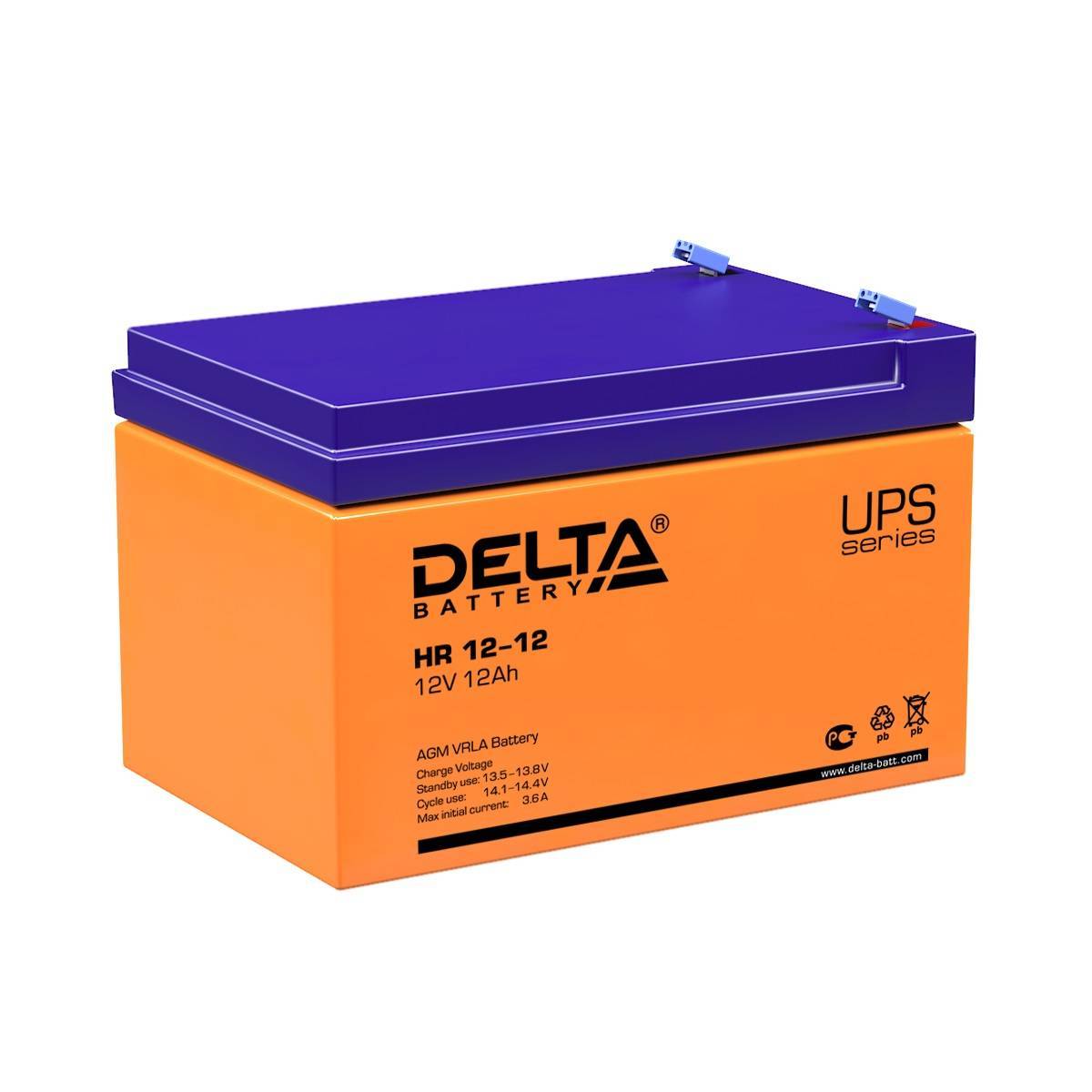 Аккумуляторная батарея Delta Аккумуляторная батарея для ИБП HR 12-12 (12V/12Ah)