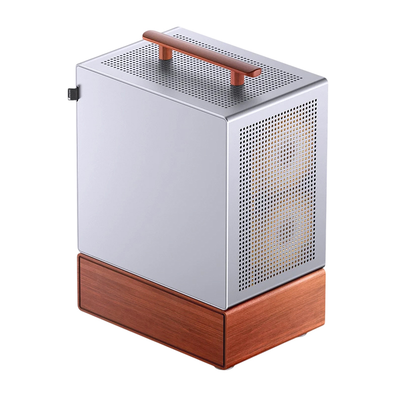 Корпус JONSBO T7, Mini-Tower, TG, no fan, 1xUSB-A 3.0 + 1xUSB-C 3.2, mATX, mITX Silver
