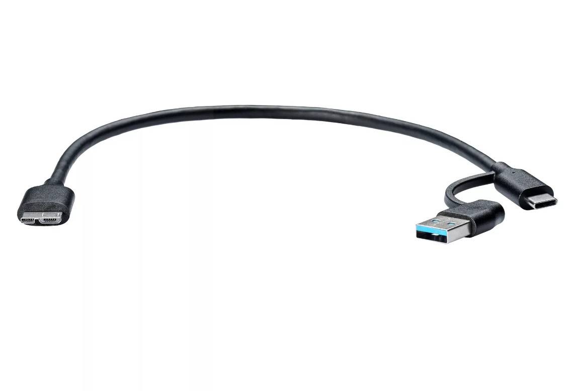 Telecom TUS714-0.3M Кабель соединительный 2-in-1 USBA+C to USB3.0 MicroBM 5Gbps, 0.3m