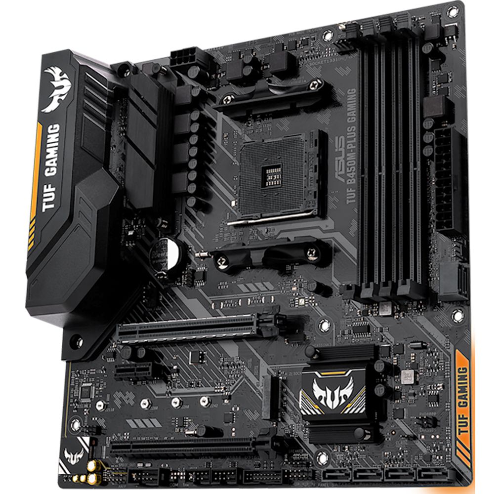Материнская плата Asus TUF GAMING B550M-PLUS Soc-AM4 AMD B550 4xDDR4 mATX AC`97 8ch(7.1) 2.5Gg RAID+