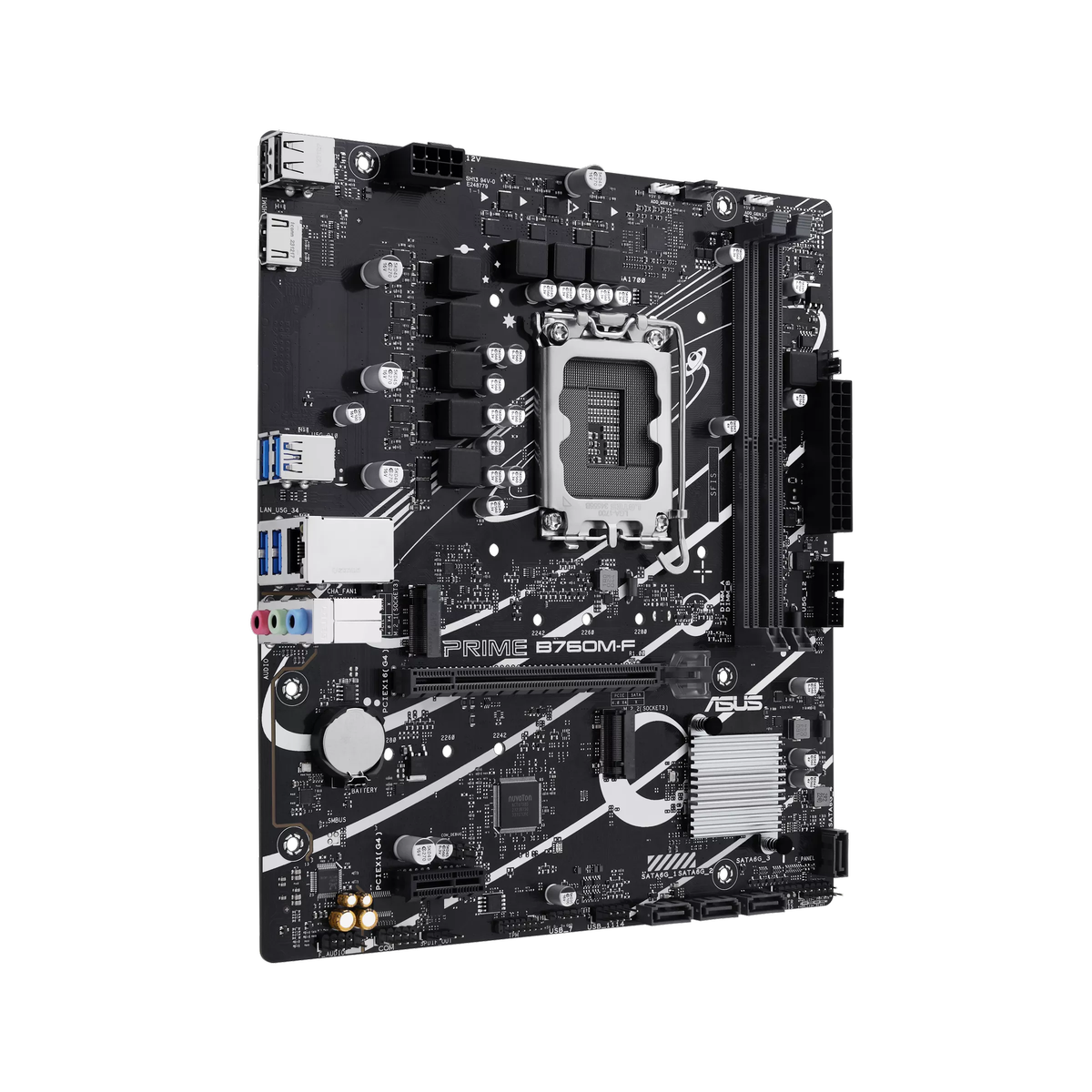 Материнская плата ASUS PRIME B760M-F, LGA1700, B760, 2*DDR5, 4*SATA, 2*M.2, 4*USB 3.2, 2*USB 2.0, 1*