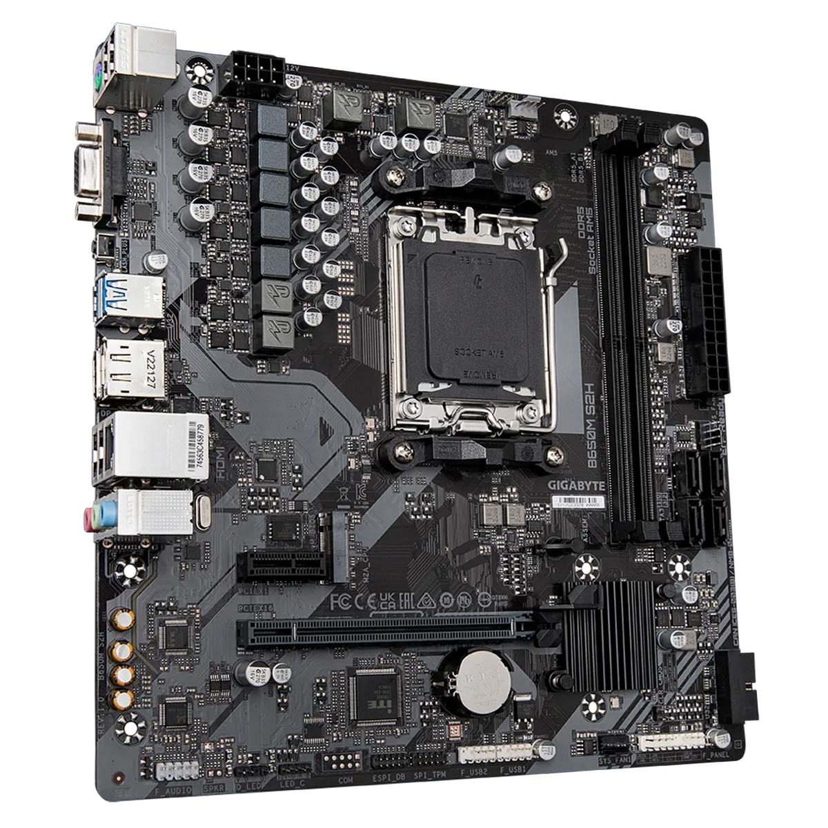 Материнская плата Gigabyte B650M S2H Socket AM5 AMD B650 2xDDR5 mATX AC`97 8ch(7.1) GbLAN RAID+VGA+H