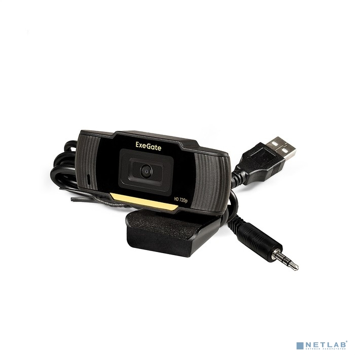 Exegate EX286181RUS Веб-камера ExeGate GoldenEye C270 HD {матрица 1/3" 1 Мп, 1280х720, 720P,USB+3.5 
