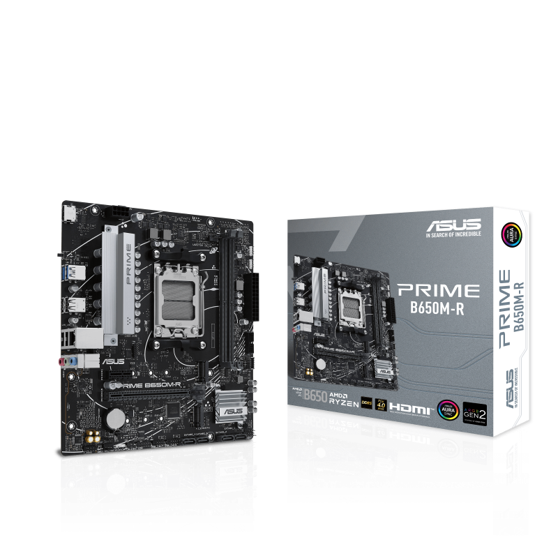 Материнская плата Asus PRIME B650M-R Socket AM5 AMD B650 2xDDR5 mATX AC`97 8ch(7.1) 2.5Gg RAID+HDMI