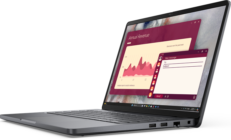 Ноутбук Dell Pro 14 Core 5 Ultra 235U  14,0" FullHD+300nit AG 8GB DDR5 512GB SSD Intel Graphics,3cel