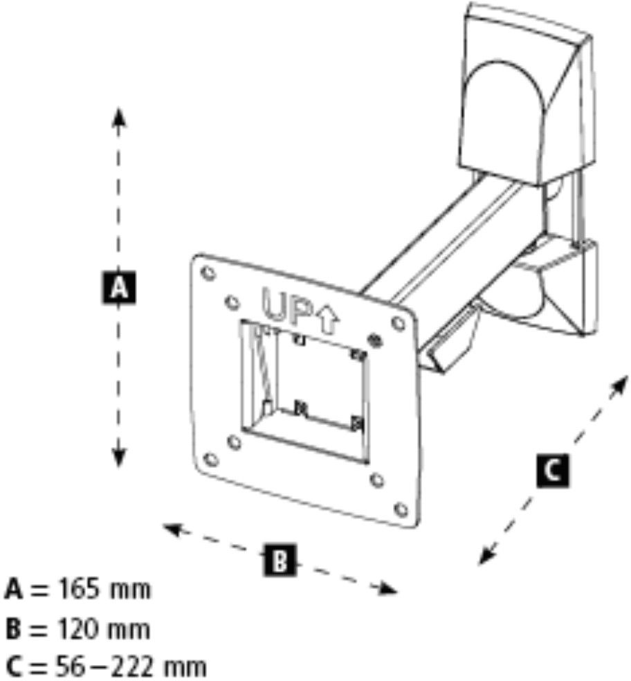 Кронштейн для телевизора Hama H-118113 черный 10"-26" макс.15кг настенный поворот и наклон