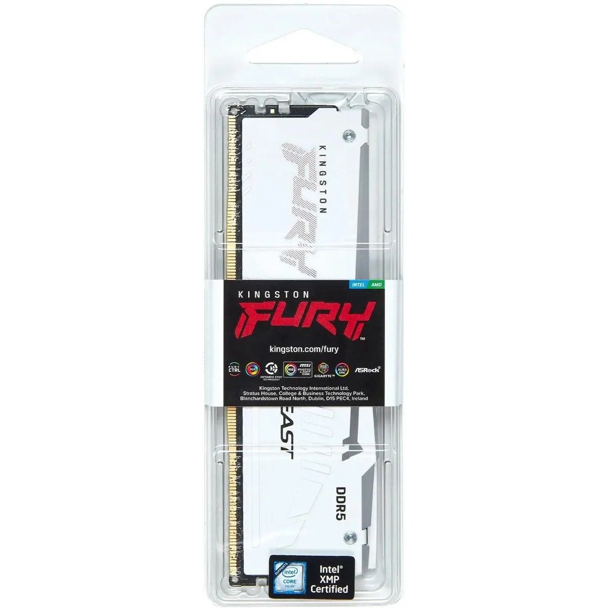 Память DDR5 16GB 5200MHz Kingston KF552C40BWA-16 Fury Beast RGB RTL Gaming PC5-41600 CL40 DIMM 288-p