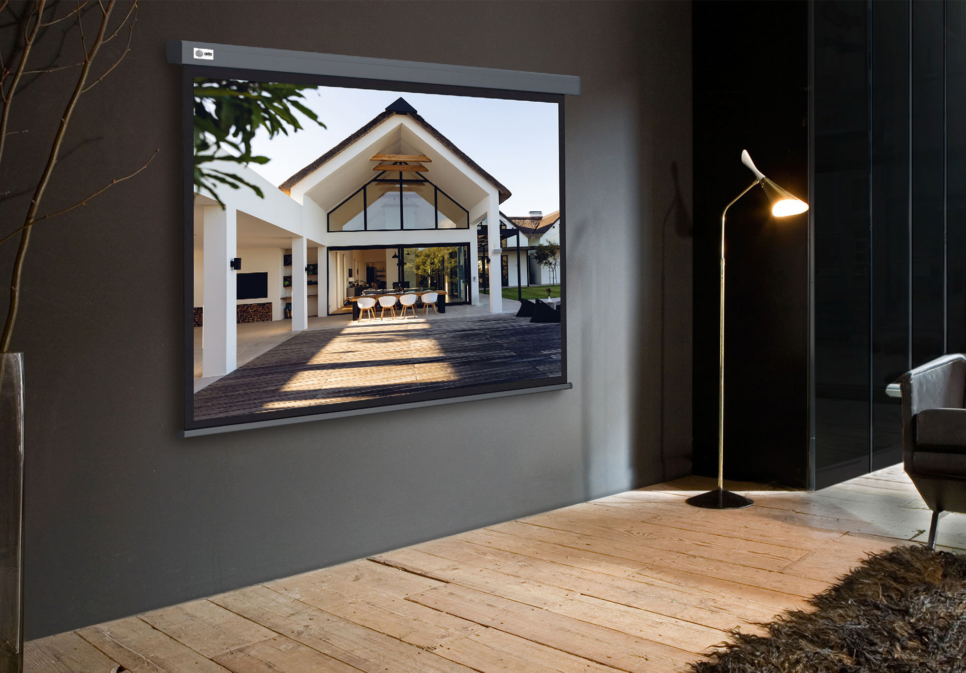 Экран Cactus 135" 206x274см Wallscreen CS-PSW-206X274-SG 4:3 настенно-потолочный рулонный серый