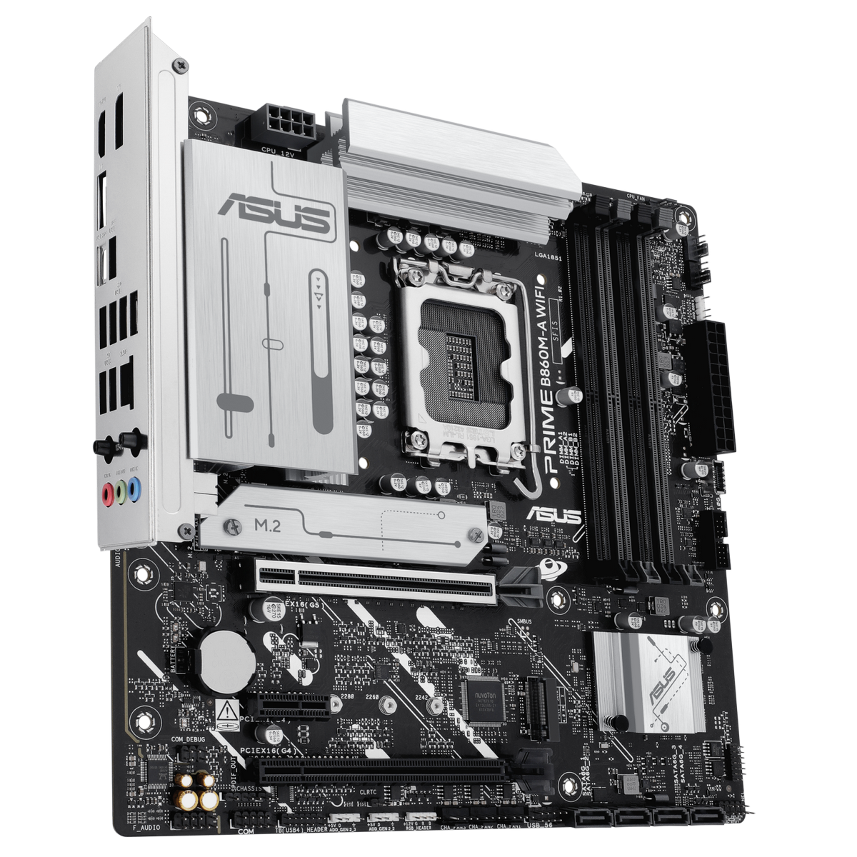 Материнская плата ASUS PRIME B860M-A WIFI LGA1851 mATX 4xDDR5 2xPCIEx16 PCIEx1 2xM.2 USB-C 2xDP HDMI