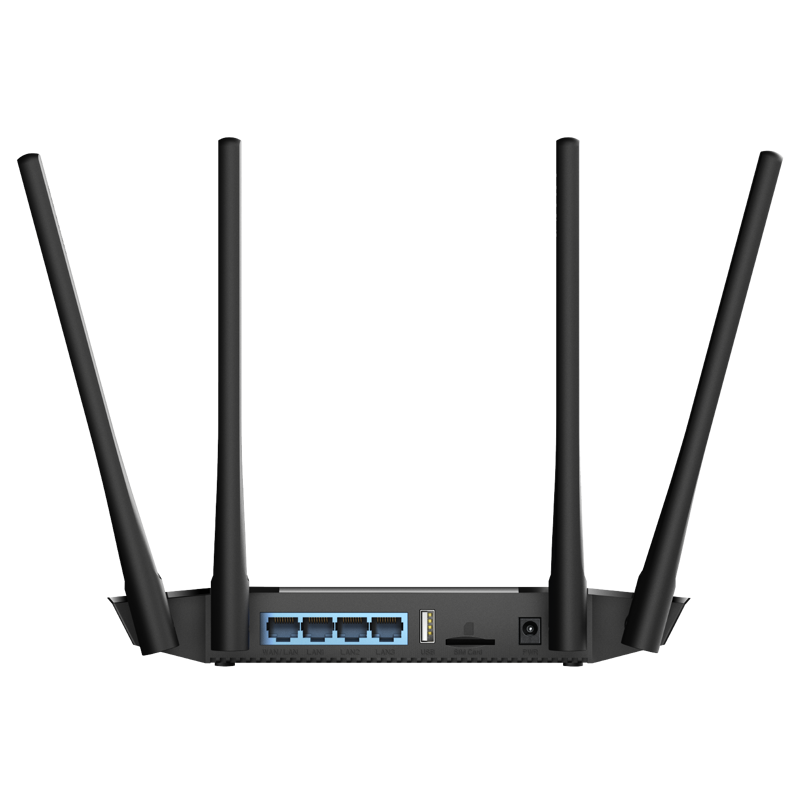 Роутер беспроводной Cudy LT400 N300 10/100BASE-TX/4G cat.4 черный