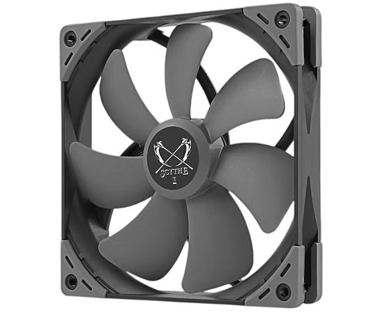 Кулер для корпуса/ Case Cooler Scythe Kaze Flex 140 Square (140x140x27mm, 4-pin PWM, 100.8CFM, 26.45dBA, 1800RPM, Black)