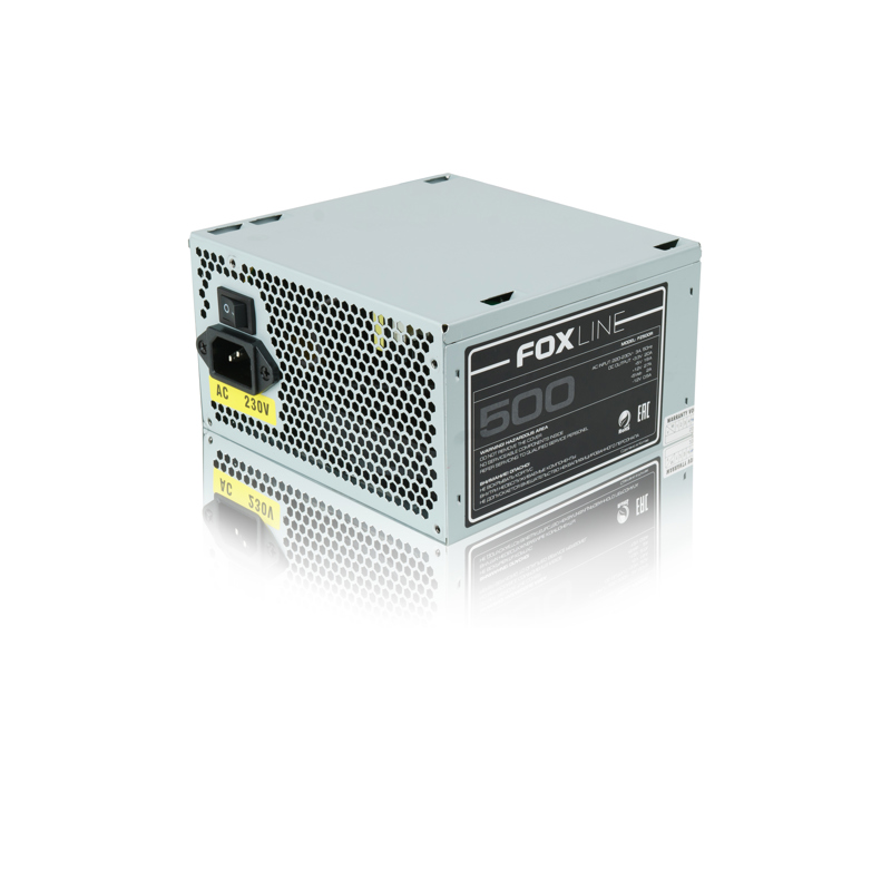Блок питания Foxline, 500W, ATX, NOPFC, 120FAN