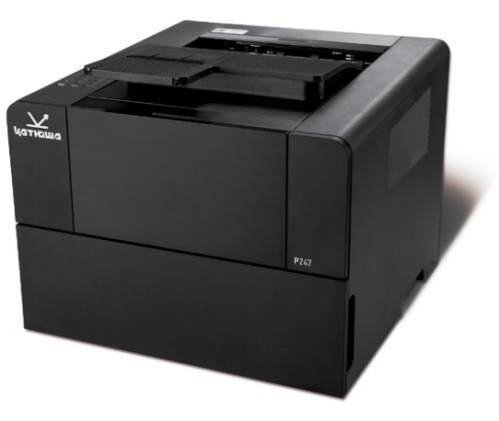 Принтер Катюша P247e, А4 Ч/Б, 47 стр/мин, 1200 dpi. CPU 1 ГГц, 2 ГБ, Ethernet, USB, Старт. тонер 3 0