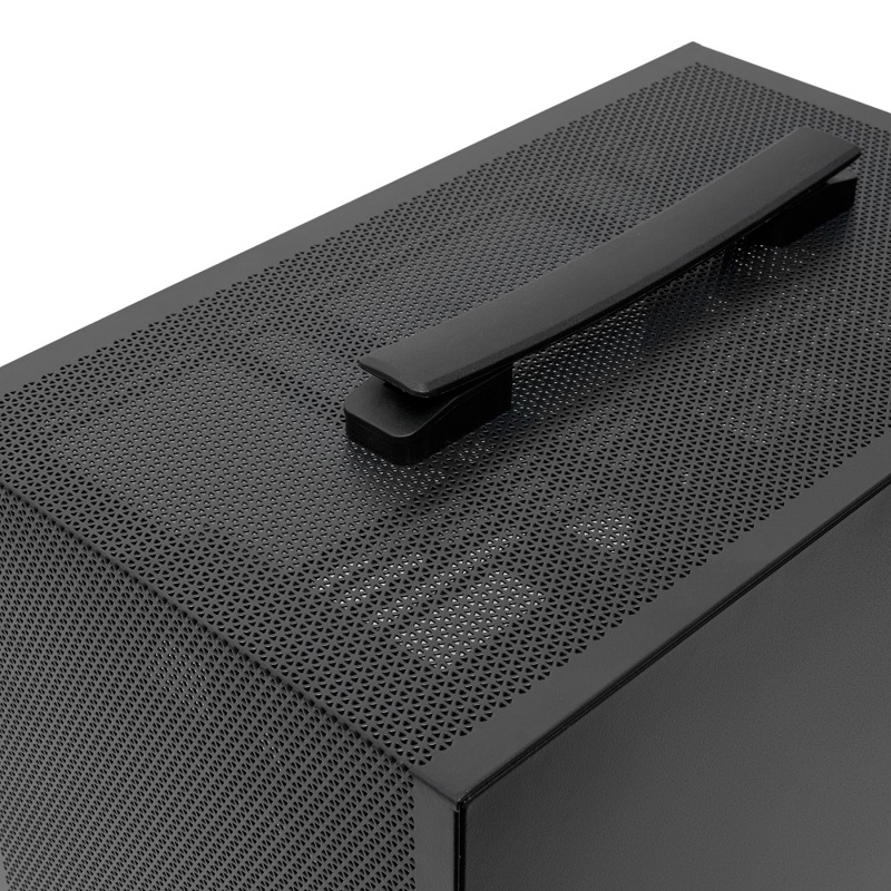 Корпус HSPD M211, Mesh Mini-tower, Black, TG, 0.7 SPCC, no fans,mATX, mITX, 175/330/150mm, 2x2.5", 1