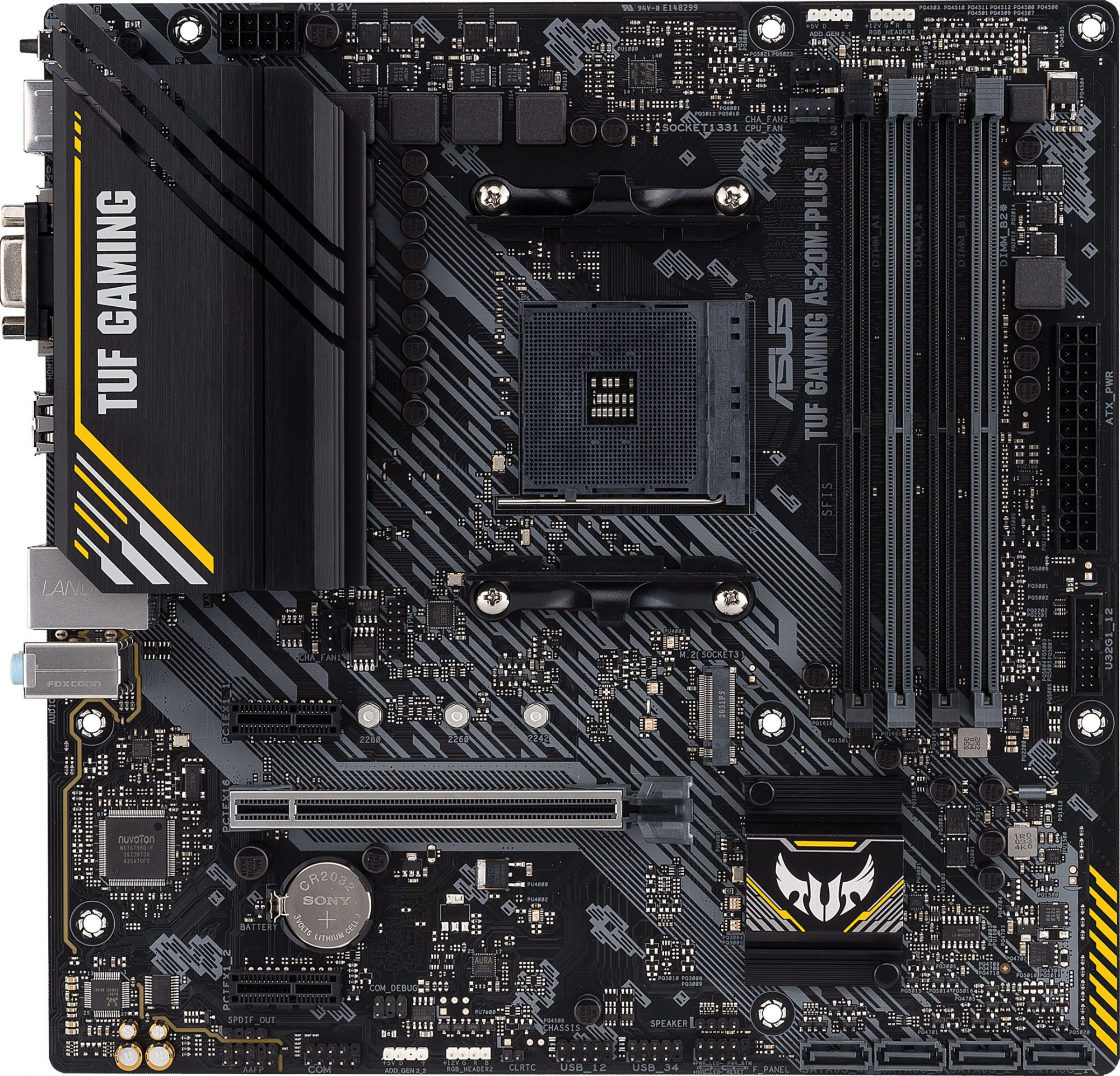 Материнская плата Asus TUF GAMING A520M-PLUS II Soc-AM4 AMD A520 4xDDR4 mATX AC`97 8ch(7.1) GbLAN RA