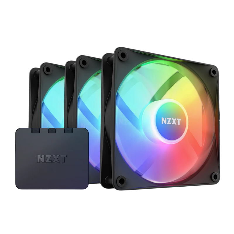 Кулер для корпуса NZXT F120 RGB Core Triple Pack (120x120x25mm, 4-pin PWM, RGB, 78.86CFM, 33.88dBA, 