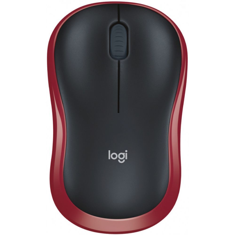 Мышь беспроводная Logitech M185 Red красная, оптическая, 1000dpi, 2.4GHz, USB-ресивер Logitech Unify