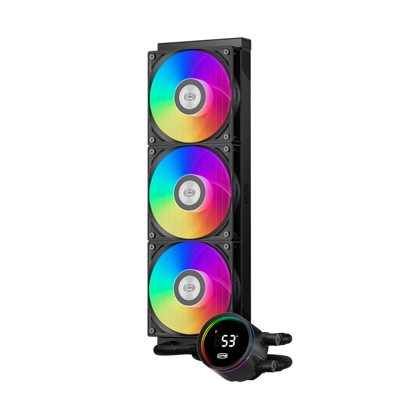 Система охлаждения PCCooler DA360 Pro ARGB Digital BK (300W, 360mm, LED temp., Black, ARGB/ Fans: 3x