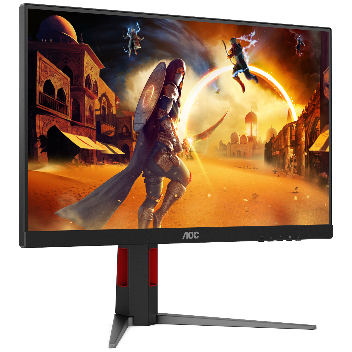МОНИТОР 23.8" AOC 24G4HA Black с поворотом экрана (IPS, 1920x1080, 200Hz, 0.5 ms, 178°/178°, 300 cd/